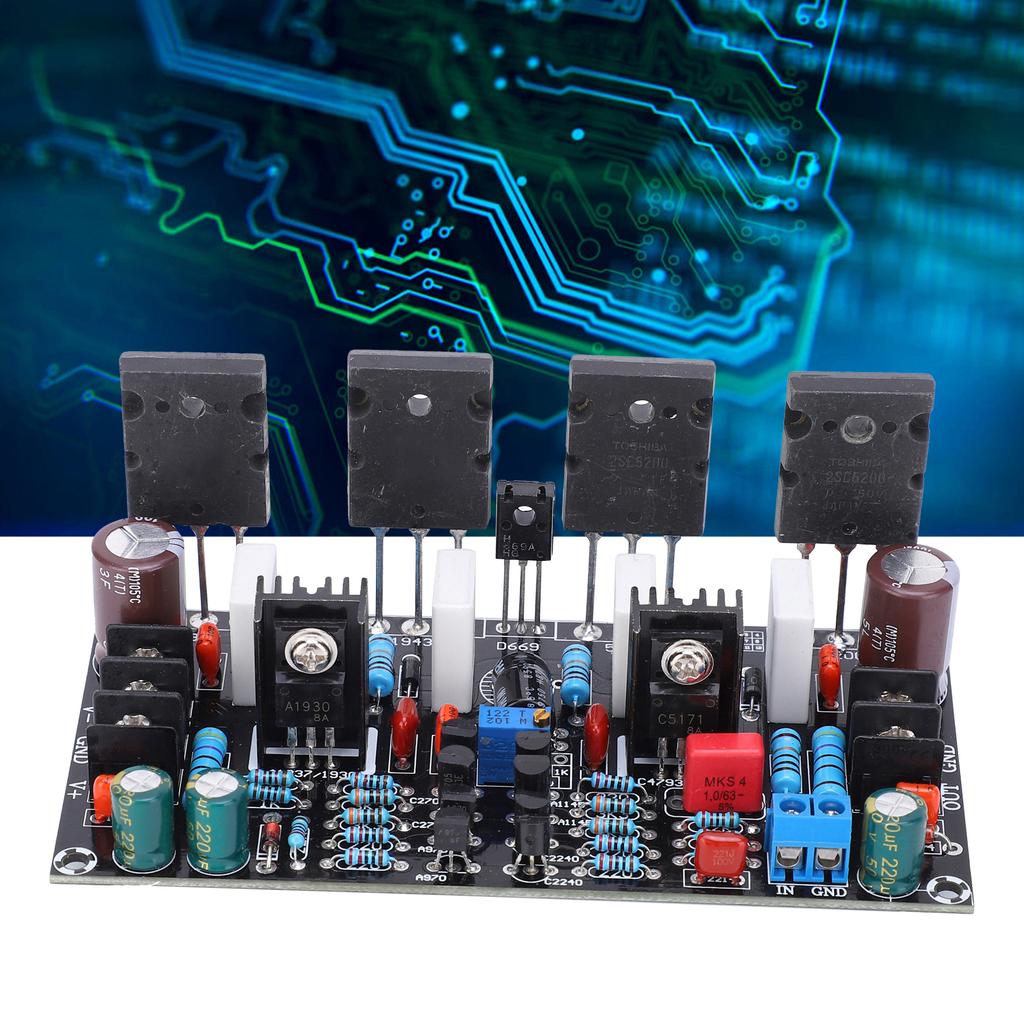 Power Amplifier Board Single Channel for  Audio Components 200W 1943+5200 DC±20-90V