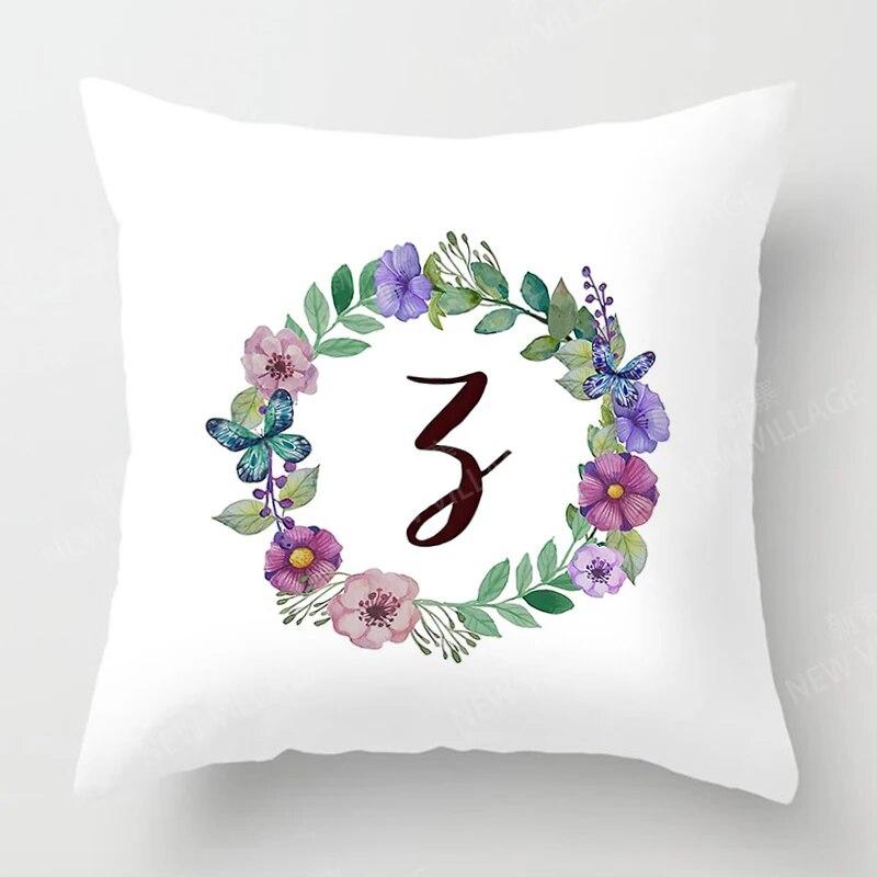 Personalized letter printed pattern pillowcase for home bedroom living room sofa decoration throw pillow pillowcase