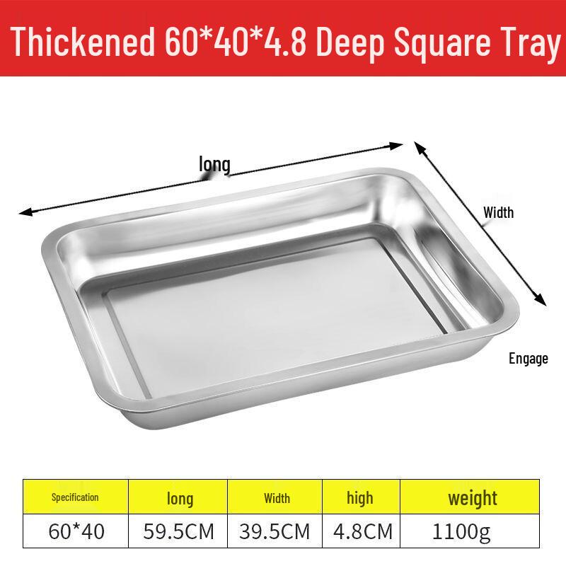Stainless Steel Deep Square Tray