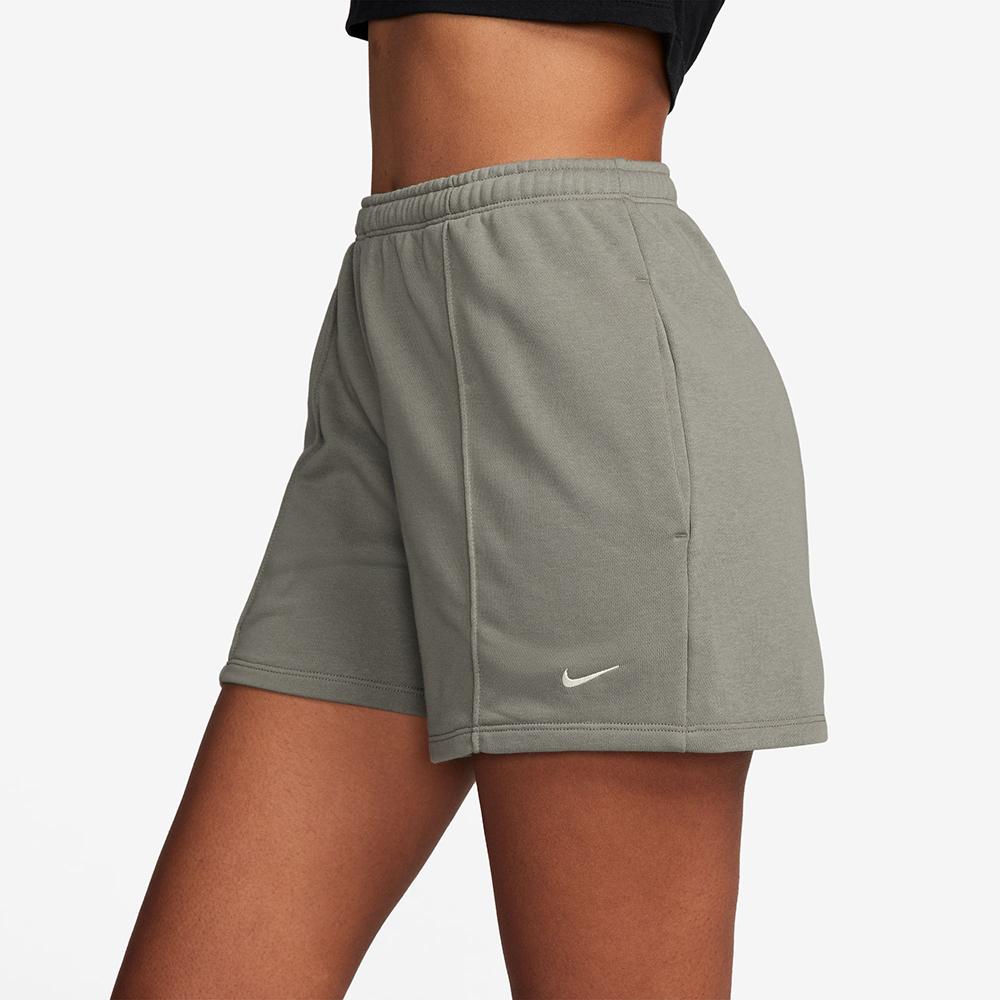 Nike Solid Color Elastic Waist Breathable Versatile Casual Shorts Women Shorts Khaki HF6941-320