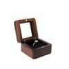 Black Walnut Solid Wood Ring Box Retro Style Luxury Exquisite Portable Storage for Necklaces Earrings Bracelets Oval Shape