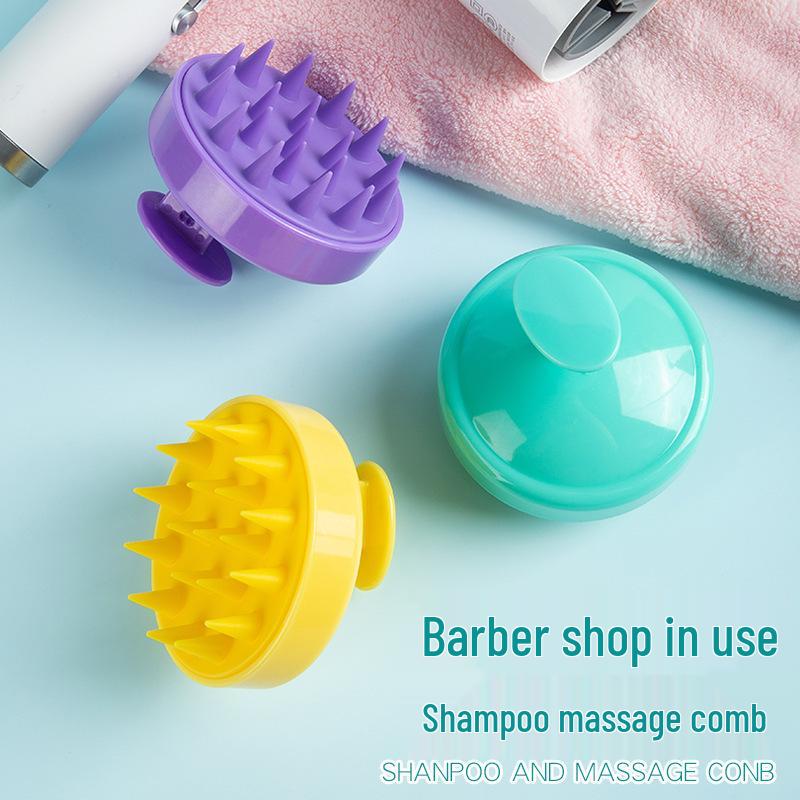 Portable Silicone Shampoo Brush: Mini Meridian Massager, Anti-Itch Scalp Scratcher, Bath Cleaning Comb.