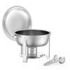 5 Qt 4 Pack Round Chafing Dish Buffet Set Full-Size Pan Stainless Steel