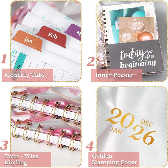 2026 Planner - Planner 2026 with Tabs, Jan. 2026 - Dec. 2026, 2026 Planner Weekly and Monthly, 2026 Calendar Planner, Weekly and Monthly Planner,