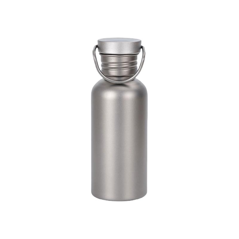 Drinking Bottle for Camping Cycling Hiking Beverage Bottle Titaniums Sport Bottle with Lid Flask Wide Mouth Water Bottle