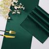 5-20Pack Satin Table Runner Green 12 X 108 Inches Table Runner Christmas Coffee Table Decor for Party Birthday Wedding Banquet