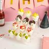 Transparent Acrylic Display Stand Pottery Storage Rack - Doll Clay Figurine Ladder Shelf for Makeup Organization Home Store