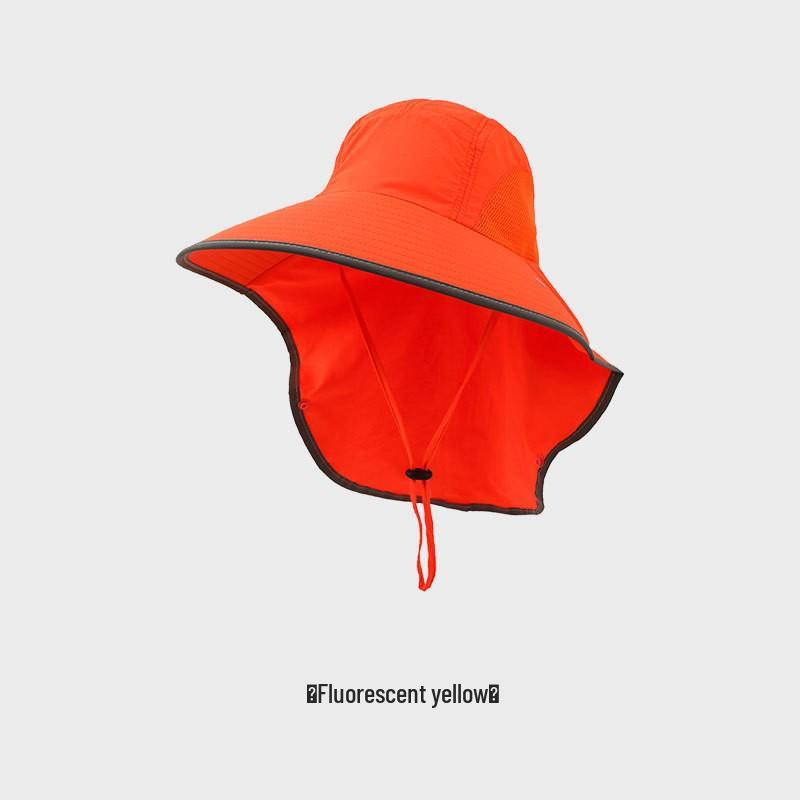 Herren Sommer Sonnenschutz Fischerhut mit breiter Krempe, Nackenschutz und Netzeinsätzen an den Seiten für Outdoor-Aktivitäten