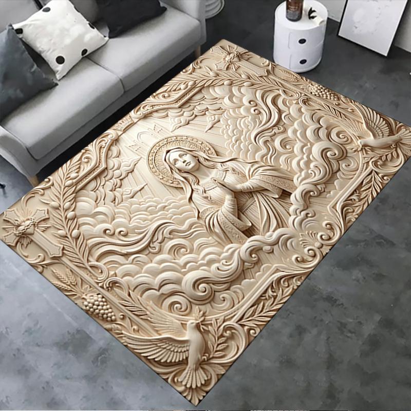 2025 New The Holy Mother Carpet Rug for Living Room Bedroom Home Sofa Decoration,Kids play Non-slip Floor Mat10
