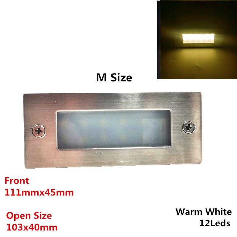 IP65 Underground light 12 LED 15 LED Stair Light Step Light Ressed buried lamp indoor outdoor Staircase Step lights 85-265V