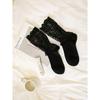 Sexy Lace Floral Mesh Socks Women Black Transparent Short Cotton Sock For Ladies Elastic Retro Cute Socks Female New