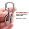 Key Carabiner Quick Release Small Outdoor Climbing Carabiner Clip for Keys Ti Alloy TC4 Load Bea  10KG 5mm Thickness Key   Carabiner