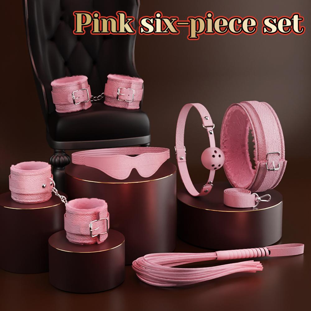 Sex Toys BDSM Bondage Kits Genuine Leather Restraint Set Handcuffs Collar Gag Vibrators Sex Toys For Women Couples Adult Games