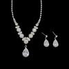Fashion Light Luxury Zircon Necklace Earrings Set Women's Knot Wedding Dress Evening Dress Accessories Dinner Party Bridal Accessories