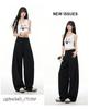 2026 Spring Women's Relaxed Wide-Leg Casual Pants: Loose, Versatile, Floor-Length Salt-Style Design