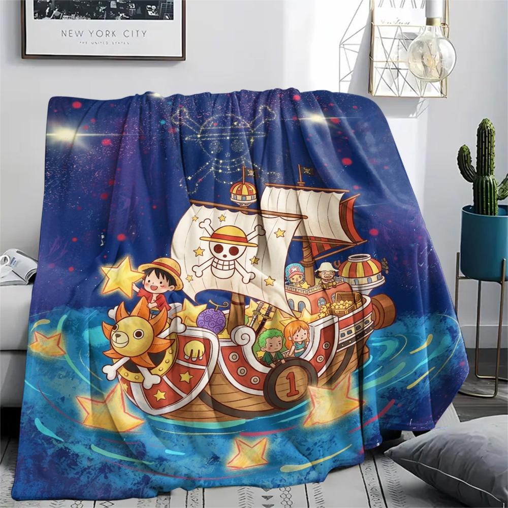 One Piece Luffy Print Flannel Blanket, Ultra Soft High Quality All Seasons Warm Throw, Home Decor Cozy Blanket, Perfect Christmas Gift