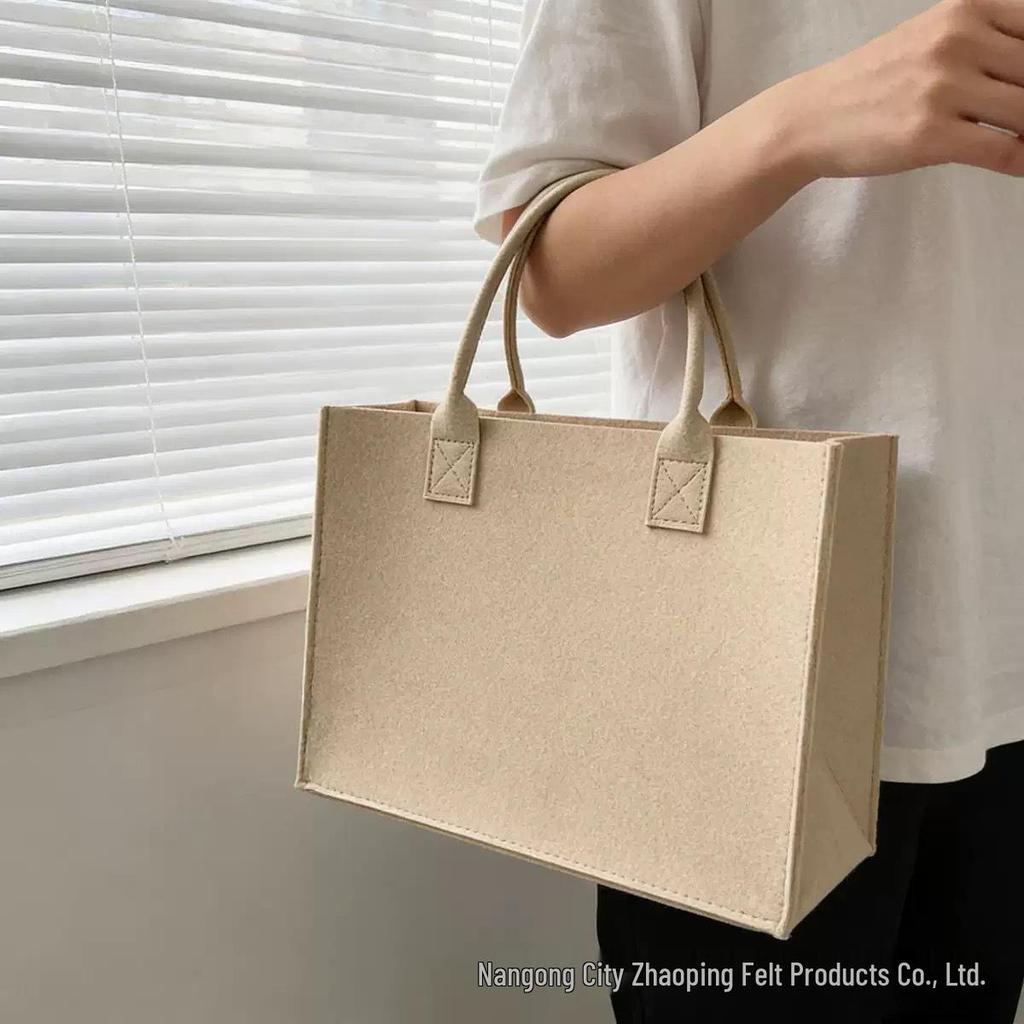 Versatile Thickened Felt Tote Bag - Large Capacity Souvenir and Gift for Promotional Events