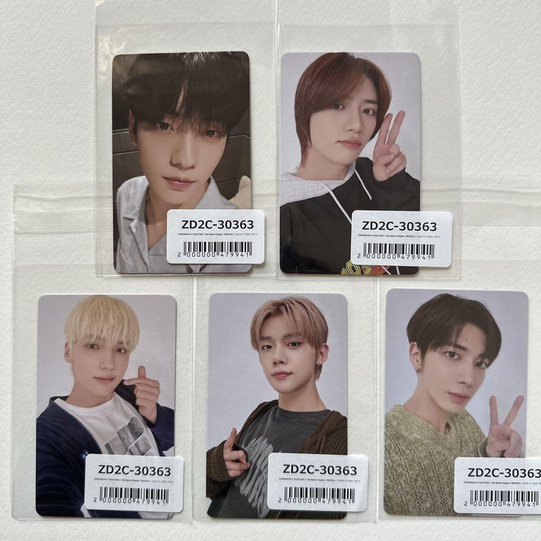 

[USED] TXT Tuva FREEFALL Rakidlo Trading Cards 5-Piece Set Complete