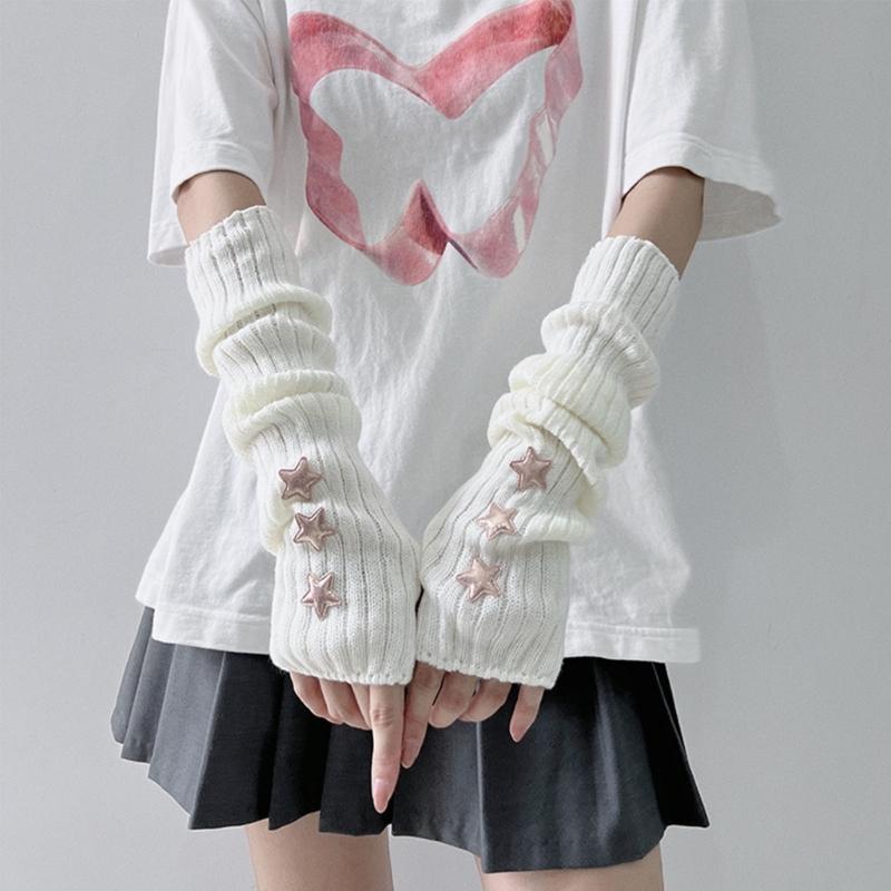 Sexy Mittens Music Festival Fingerless Gloves Party Supply Costume Arm Gloves Knitting Fingerless Arm Sleeve