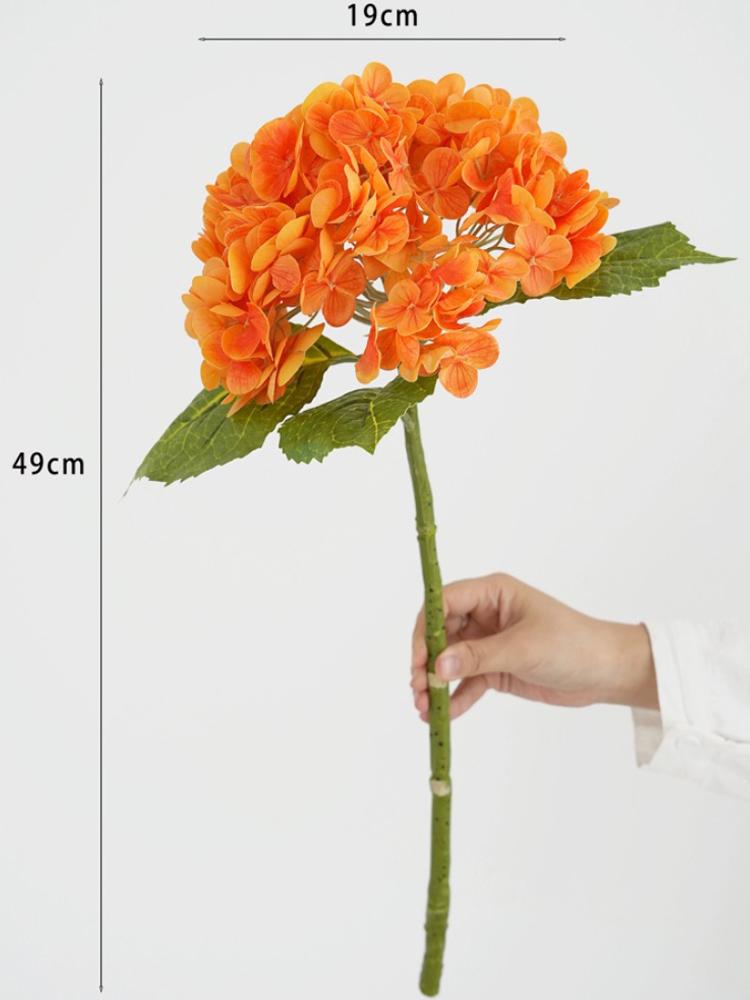 Blaue künstliche Hortensienblüten Echte Haptik Künstliche Hortensienzweige Dekoration Hochzeitsstrauß Blumengesteck