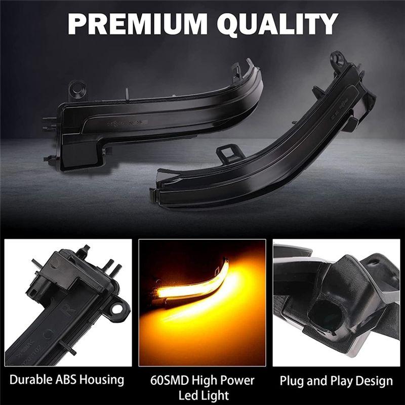NEW-Car Turn Signal Light For BMW F30 F32 F36 F22 BMW 1/2/3/4 Series Accessories, Smoke Black
