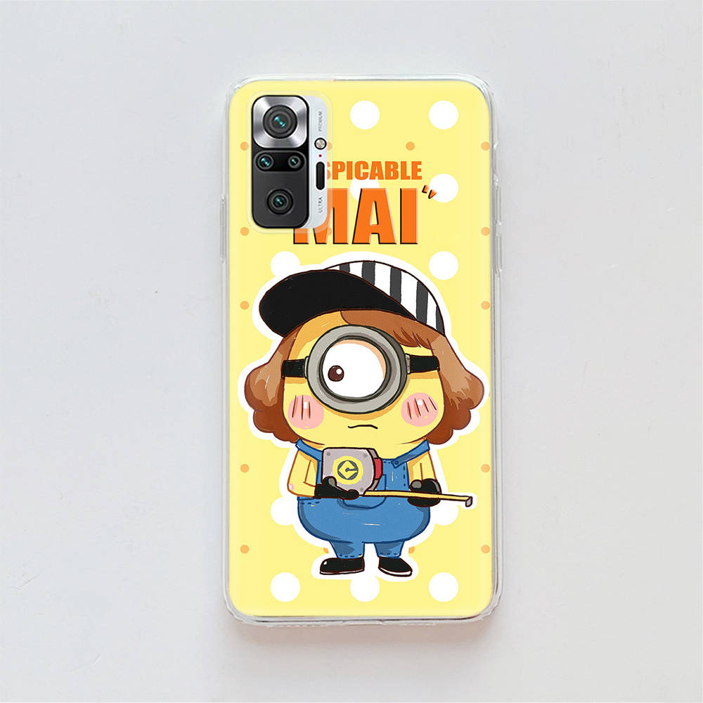 Transparent Case for Samsung A04 A14 A23 A34 A54 M23 M33 M52 M53 Realme Narzo 50 50I 50a Prime C35 C55 C30S 10 9 Pro M-78 Cute Minions