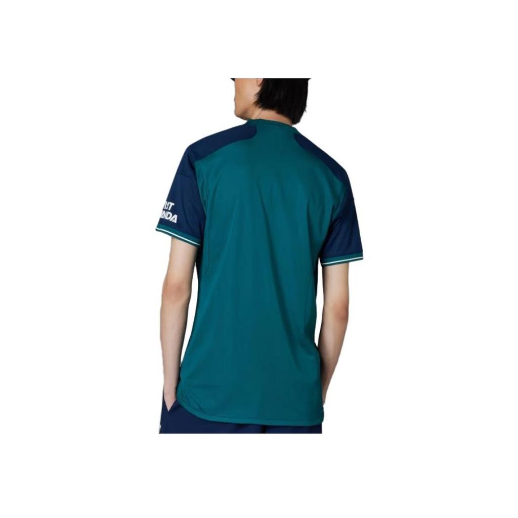 Adidas Rund hals Bokstavtrykk Kortermet Fotballdrakt Herre Topper Marineblå HR6935