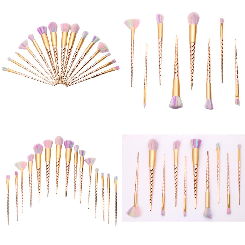10pcs Female Unicorn Makeup Brushes Set Thread Contour Eyeshadow Powder Brush