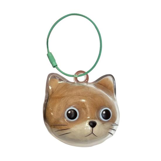 Dog Hair Collector Keychain Charm Memorial Storage Box Transparent Bottle Pet Cat Hair Storage Portable Memory Capsule