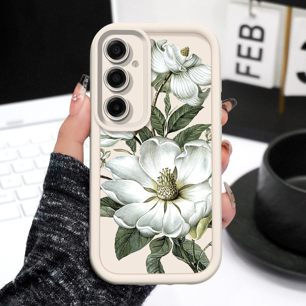 Magnolia Flower Phone Case For Samsung Galaxy M54 M36 M34 M32 M23 M22 M16 M15 M14 M13 M12 M02 5G Staircase Soft Cover