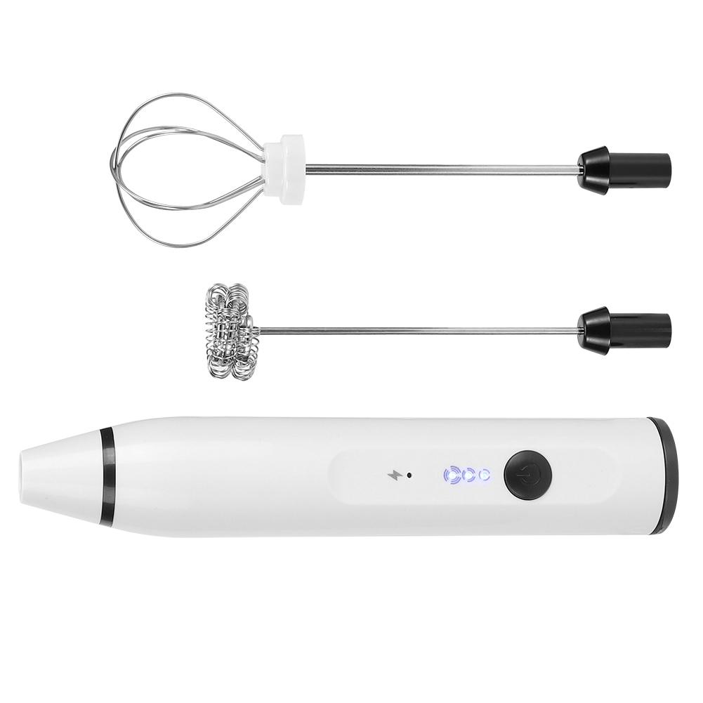 

Small Electric Whisk Handheld Mini Foamer for Coffee Latte Hot Chocolate USB ChargingWhite белый