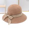 Ladies' Fisherman Hat Foldable Knitted Bow Basin Hat Sun Protection and Sunshade Hat Women's