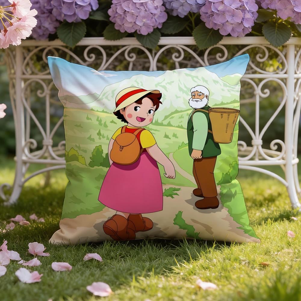 Roztomilá H-Heidi, Dívka z A-Alp Povlak na polštář Domácí a Auto Dvojí použití Povlak na polštář: Oboustranné pro prémiové pohodlí