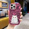 Phone Case: 2D Flat Design Suitable for iPhone 18 17 16 15 14 13 Pro Protective Case, Couple Style, Milky White Kitten, Christmas and Halloween Gift