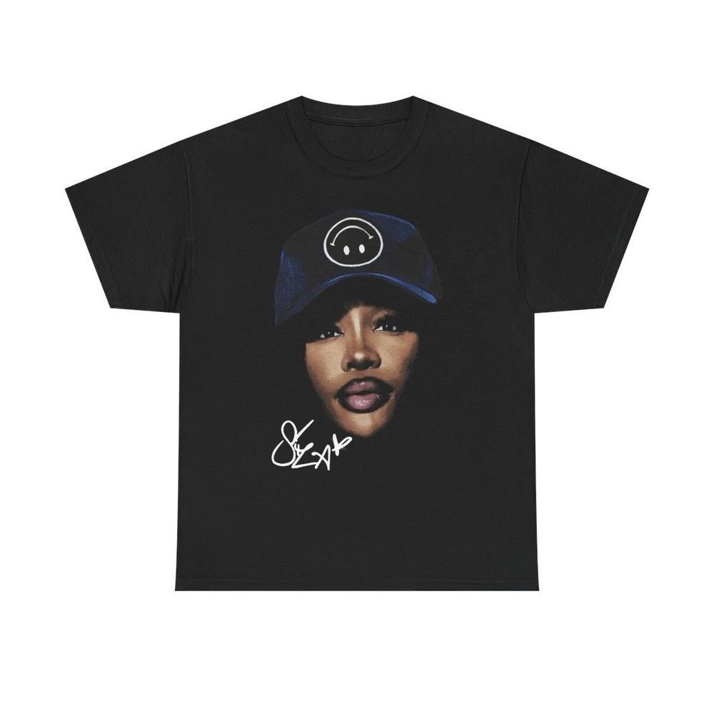 SZA Singature All Size Black Cotton Shirt Unisex Unisex T-Shirt L