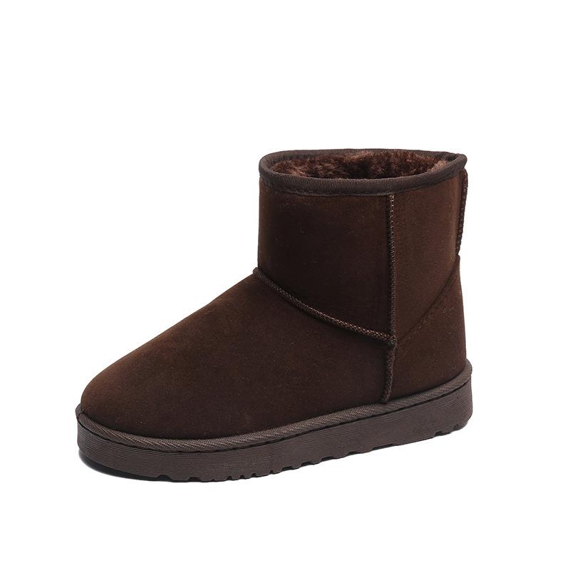 

2025 Зимние бархатные на плоской подошве 5825 на плоской подошве большие Северо-восточные классические теплые хлопковые туфли женские на толстой подошве, сноубутсы 2025 41 коричневый