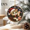 Decorazioni Natalizie per Interni ed Esterni 6 Pezzi Ornamenti in Perle d'Arte, Ciondolo per Albero di Natale Acrilico Piatto 2D, Decorazione da Appendere con Effetto Ornamentale Creativo per