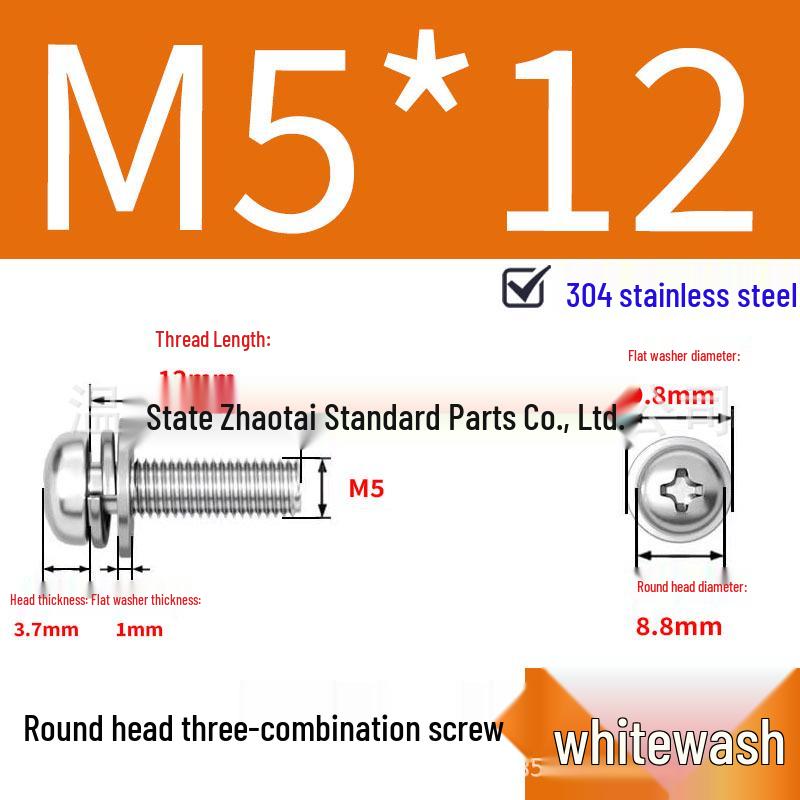 304 Stainless Steel Small Pan Head Phillips Screw