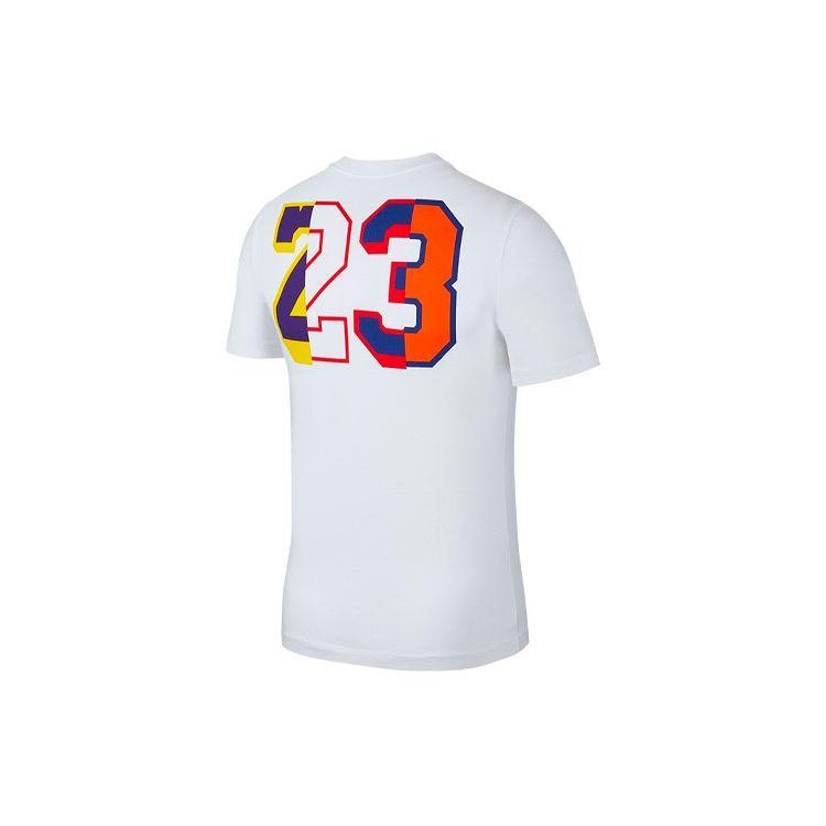 Jordan Radiant Logo Print Crew Neck T-Shirt Men Tops White AT8943-100
