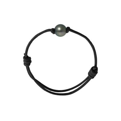 Armband - PERLINEA - Echte Tahiti-Zuchtperle 10-11 mm - 925 Silber - Verstellbar 14-25 cm