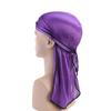 Breathable Unisex Satin Bandana Hat Silky Durag Do Doo Du Rag Long Tail Headwrap