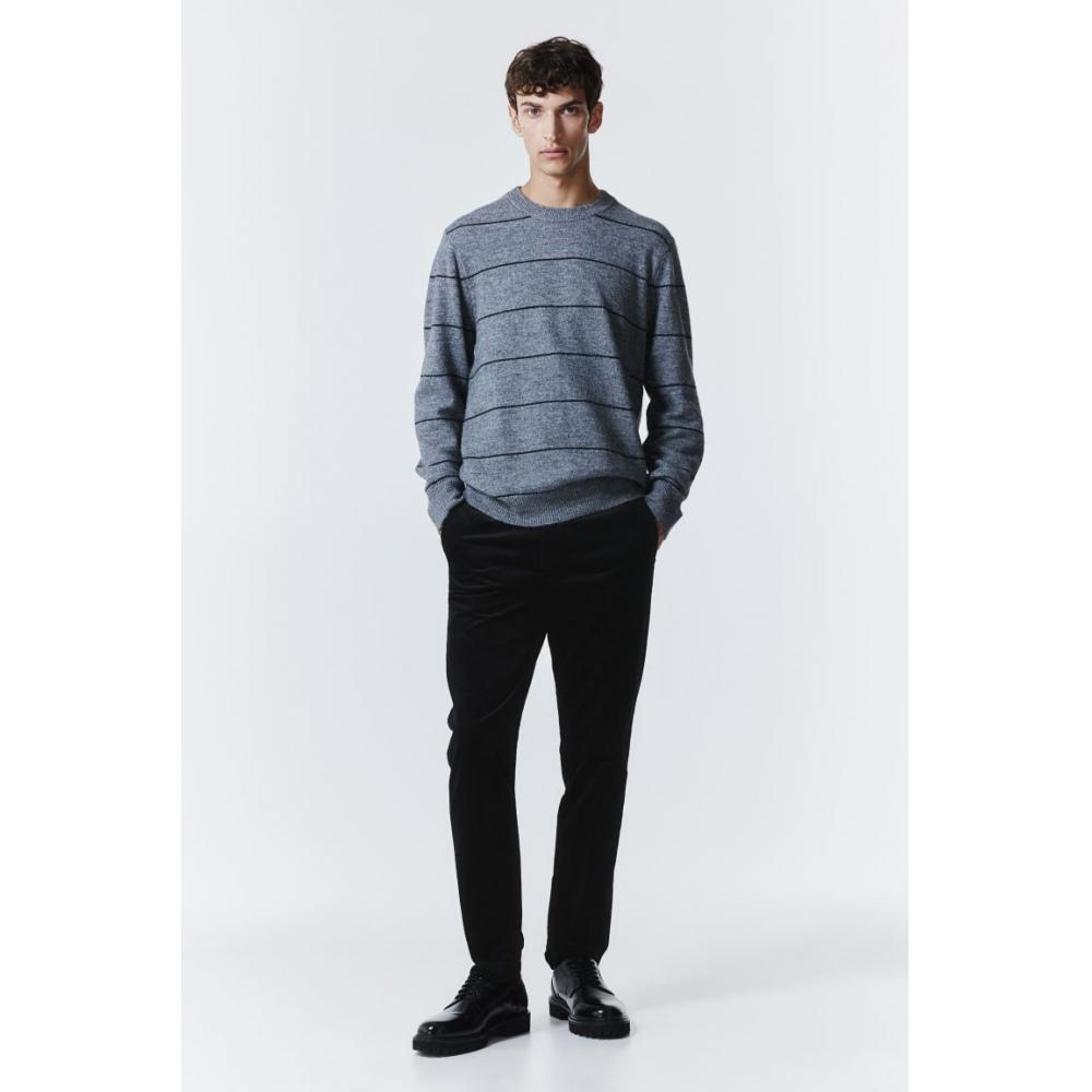 

H&M облегающие вельветовые брюки черные