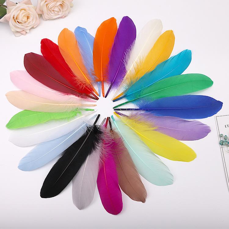50Pcsdiy Feather Hard Big Floating Feather Wedding Dress Toddler Handmade Decorative Material Mask Feather