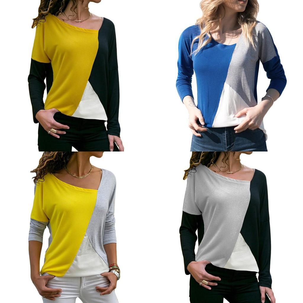 Elegant Fashion Women's Long Sleeve Loose Blouse Casual Shirt Autumn Tops T-shirt