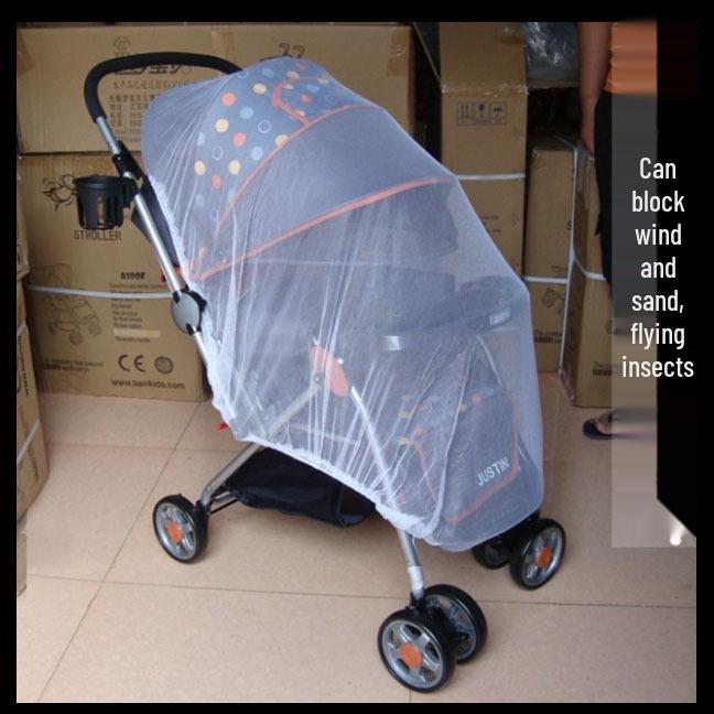 Universal Baby Stroller Full-Cover Mosquito Net - Dustproof & Encrypted Fabric