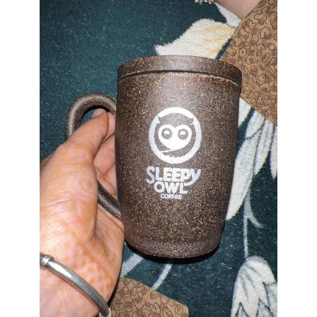 Coffee Mug with Lid | Crafted from Used Coffee Grounds | Eco-Friendly & Sustainable Cup | Microwave Safe | Spill Proof | Travel Friendly | Office