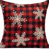Merry Christmas Decor Cushion Cover 45x45 cm Pillow CaseCartoon Reindeer Santa Claus Printed Throw Pillowcase Linen Pillow Cover