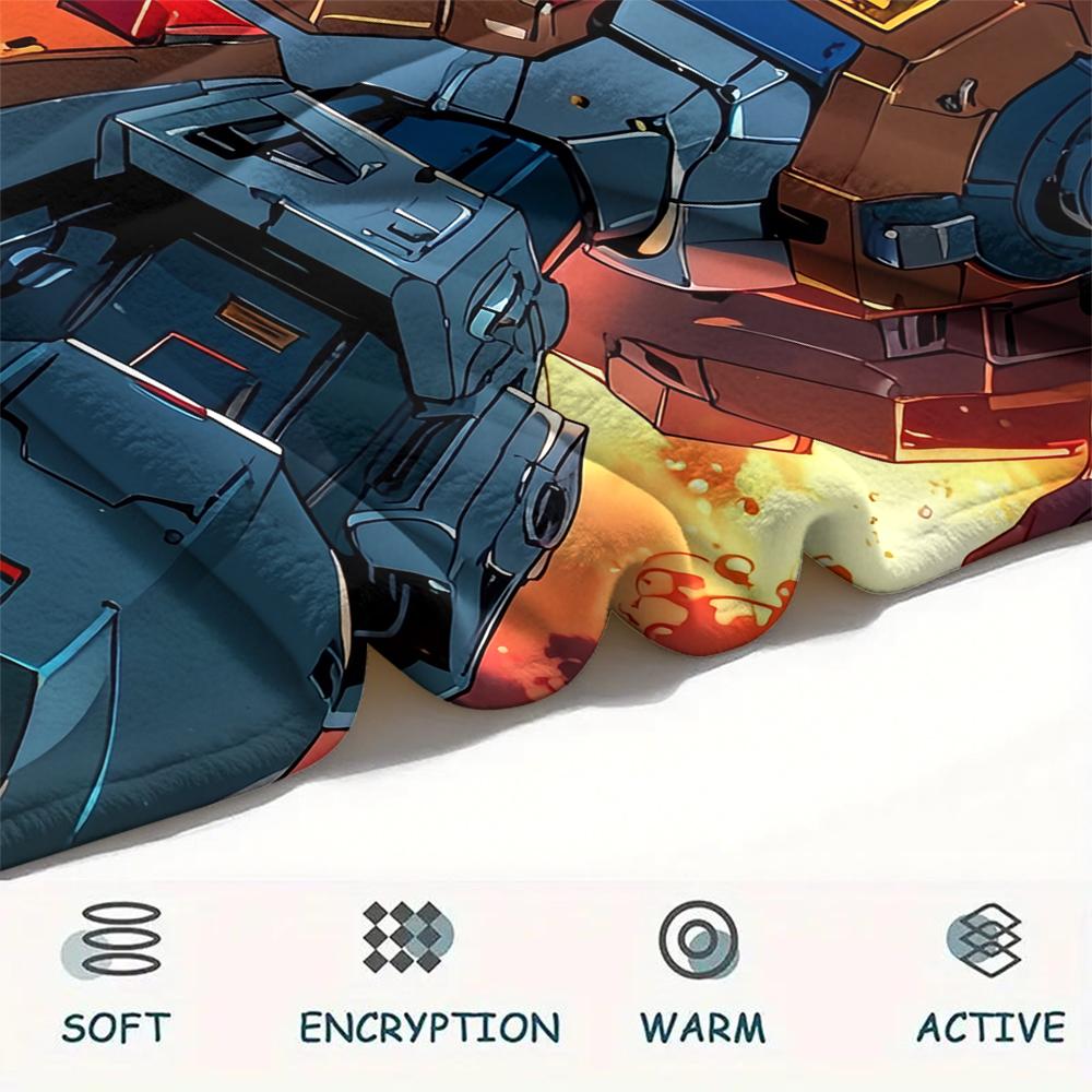 Mobile Suit Gundam Anime Poster Blanket, Cozy Throw for Sofa Bed, Ideal Gift for Anime Lovers.chl