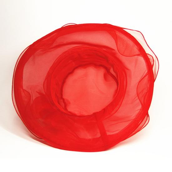 Chapéu de Sol Feminino Malha Transparente Decoração de Flor Cor Sólida Real Proteção Solar Estilo Princesa Vintage Elegante Chapéu de Casamento Adorno de Cabeça