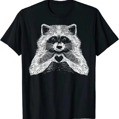 NEW LIMITED Loves Funny Raccoon Animal For Idea T Shirt S 3XL